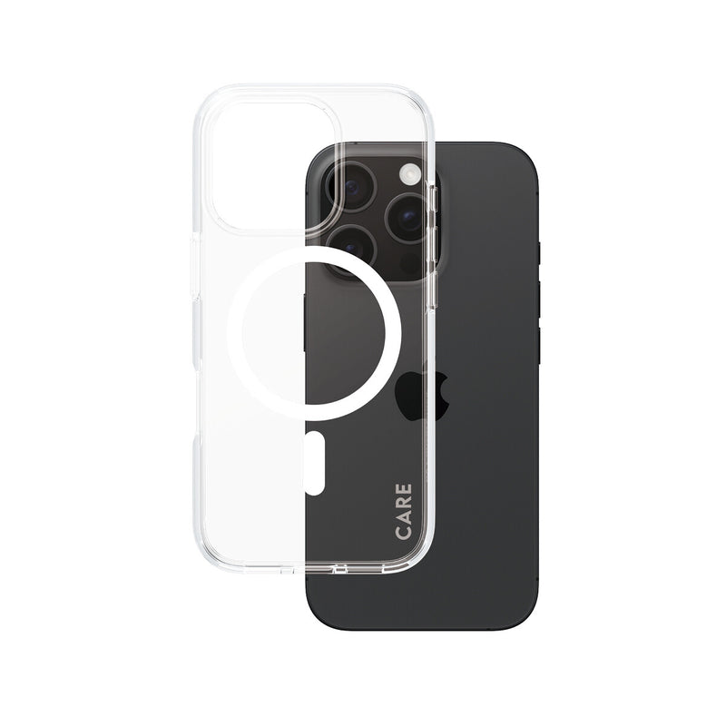 PanzerGlass CARE™ by ® Urban Combat Case Transparent m. Hvid MagSafe iPhone 16 Pro