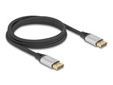 DeLOCK 80634 DisplayPort kabel 2 m Sort, Sølv