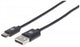Manhattan 354912 USB-kabel USB 2.0 0,5 m USB C USB A 0,48 Gbit/sek. Sort