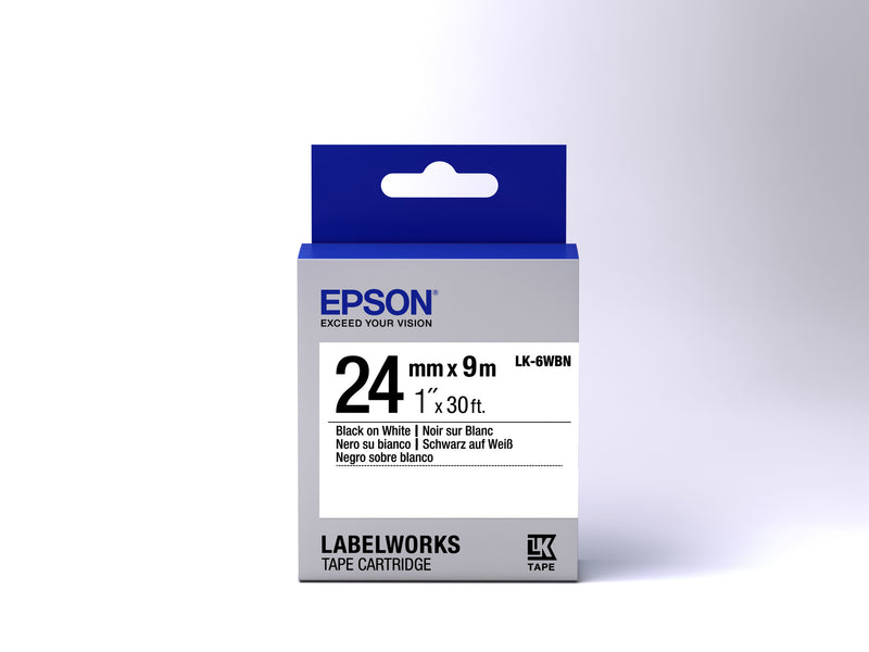 Epson LK-6WBN etiketbånd Sort på hvid