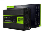 Green Cell INV11 strømadapter og vekselret Automatisk 2000 W Sort