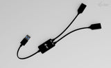 i-tec USB-A Cable HUB 2 port (2x USB-A) USB-kabel USB 3.2 Gen 1 (3.1 Gen 1) 0,1 m USB A 2 x USB A 5 Gbit/sek. Sort