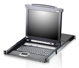 ATEN CL5708N rack-konsol 48,3 cm (19") 1280 x 1024 pixel Metal, Plast Sort 1U