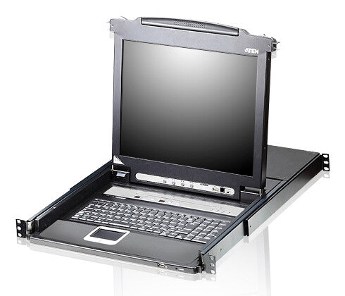 ATEN CL5708N rack-konsol 48,3 cm (19") 1280 x 1024 pixel Metal, Plast Sort 1U