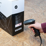 Qoltec 50863 stregkodelæser Håndholdt stregkodelæser 1D/2D LED Sort