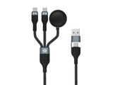 Conceptronic ETTA08B15 USB-kabel USB 2.0 1,5 m USB A 2 x USB C 0,48 Gbit/sek. 100 W Sort