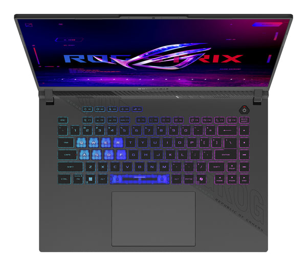ASUS ROG Strix G16 G614PR-RV164W AMD Ryzen™ 9 8940HX Laptop 40,6 cm (16") WUXGA 16 GB DDR5-SDRAM 512 GB SSD NVIDIA GeForce RTX 5070 Ti Wi-Fi 6E (802.11ax) Windows 11 Home Grå QWERTZ Tysk