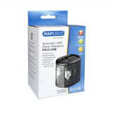 Rapesco PS12-USB Elektrisk blyantspidser Sort, Transparent
