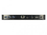 DeLOCK 87725 dockingstation Ledningsført Thunderbolt 3 Sort, Sølv