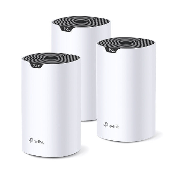 TP-Link Deco S7 (3-pack) Dual-band (2,4 GHz / 5 GHz) Wi-Fi 5 (802.11ac) Hvid, Sort Intern