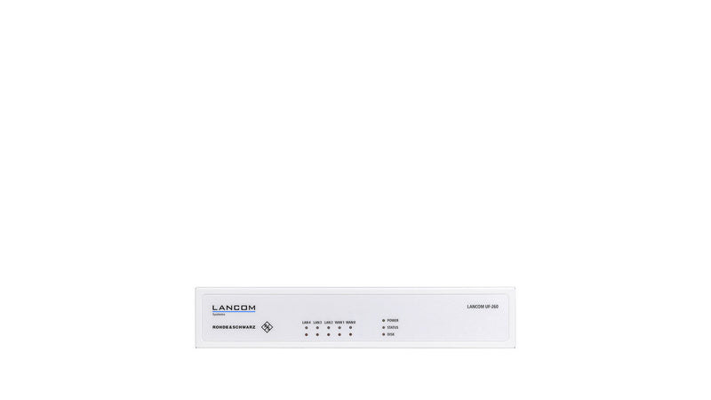 LANCOM R&S Unified Firewall UF-260 firewall (hardware) Desktop 4,45 Gbit/sek.