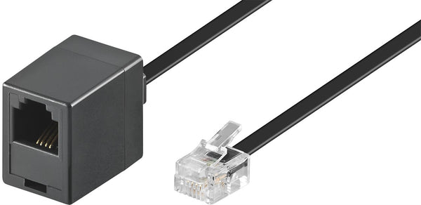 Goobay 10m RJ-11 Cable Sort
