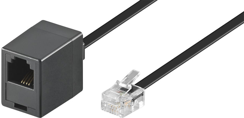 Goobay 68260 telefonkabel 6 m Sort