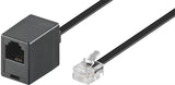 Goobay 3m RJ-11 Cable Sort