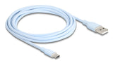 DeLOCK 81223 USB-kabel USB 2.0 2,5 m USB A USB C 0,48 Gbit/sek. Blå