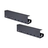 StarTech.com S2MB-DESK-CABLE-TRAY kabelorganisator Skrivebord Kabelbakke Sort 2 stk