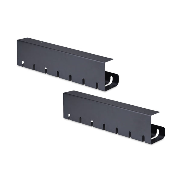 StarTech.com S2MB-DESK-CABLE-TRAY kabelorganisator Skrivebord Kabelbakke Sort 2 stk