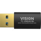 Vision TC-USB3AC/BL kabel kønsskifter Sort