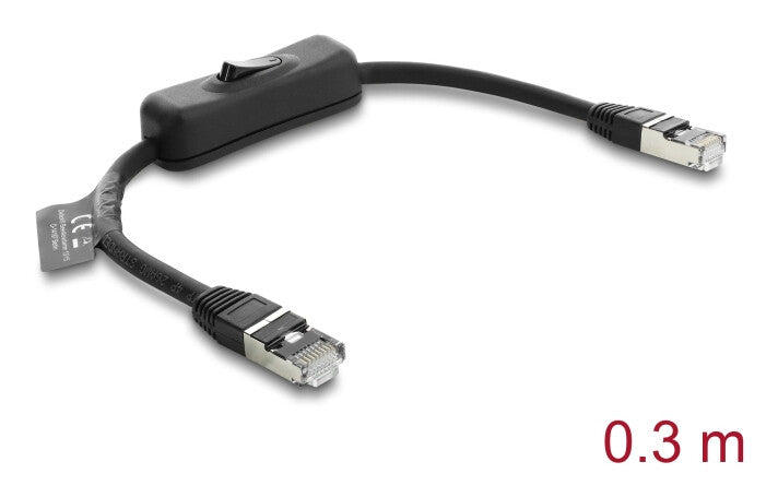 DeLOCK 81561 netværkskabel Sort 0,3 m Cat6 F/UTP (FTP)