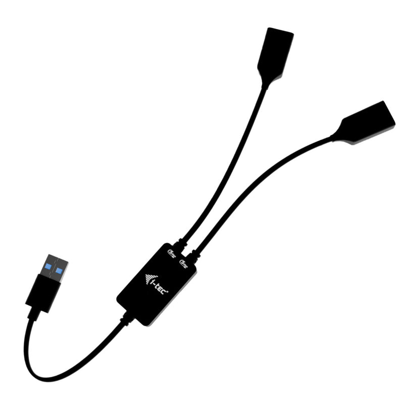 i-tec USB-A Cable HUB 2 port (2x USB-A) USB-kabel USB 3.2 Gen 1 (3.1 Gen 1) 0,1 m USB A 2 x USB A 5 Gbit/sek. Sort