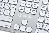 Voxicon DK-295BWL-WHT tastatur Universel RF trådløst QWERTY Nordisk Hvid, Sølv