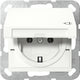 GIRA System 55 stikkontakt Schuko Hvid