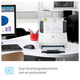 HP ScanJet Pro 2000 s2 Skanner med papir-tilførsel 600 x 600 dpi A4 Sort, Hvid