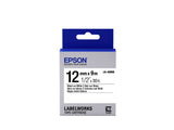 Epson Label Cartridge Standard Black/White 12mm (9m) etiketbånd Sort på hvid
