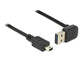 DeLOCK 1m, USB 2.0-A - USB 2.0 mini USB-kabel USB A Mini-USB B 0,48 Gbit/sek. Sort