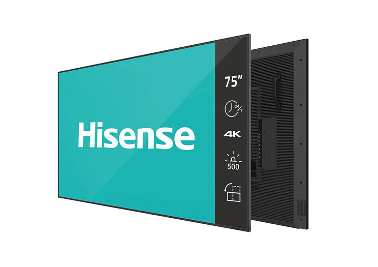 Hisense 75DM66D skilte display 190,5 cm (75") LED Wi-Fi 500 cd/m² 4K Ultra HD Sort Indbygget processer Android 11 24/7