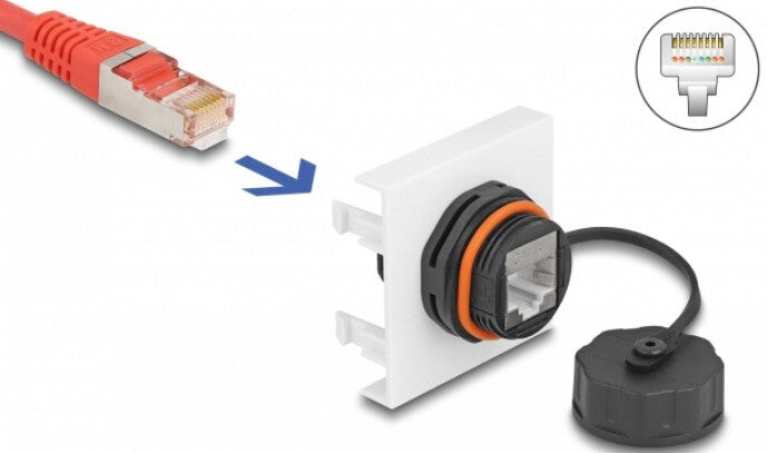 DeLOCK 81411 netværkskabel Sort 0,045 m Cat6a S/UTP (STP)