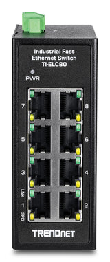 Trendnet TI-ELC80 netværksswitch Ikke administreret Fast Ethernet (10/100) Sort
