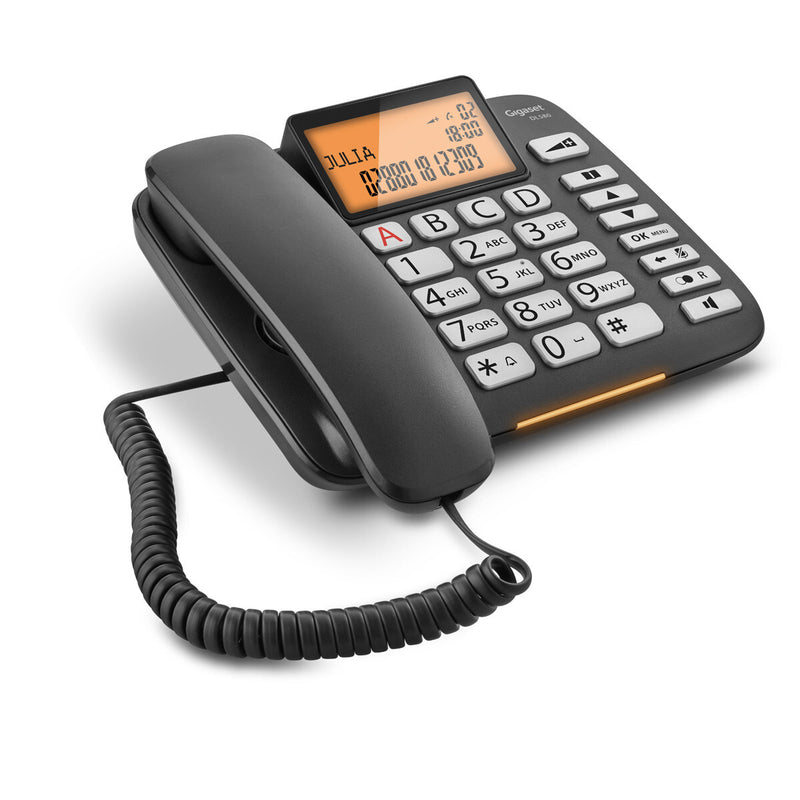 Gigaset DL580 Analog telefon Nummervisning Sort