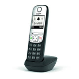 Gigaset A690HX Analog/DECT-telefon Nummervisning Sort, Sølv