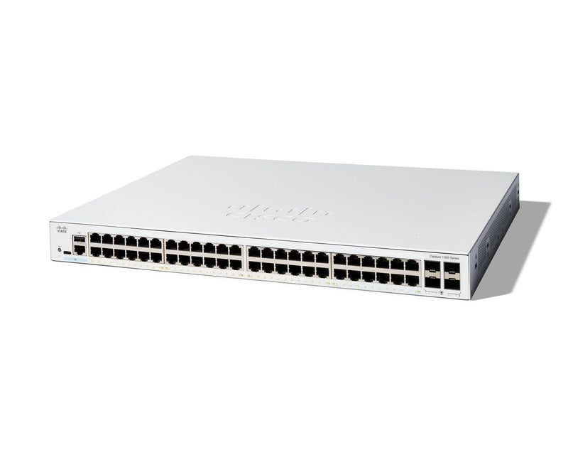 Cisco C1300-48T-4G netværksswitch Administreret L2/L3 Gigabit Ethernet (10/100/1000) Hvid