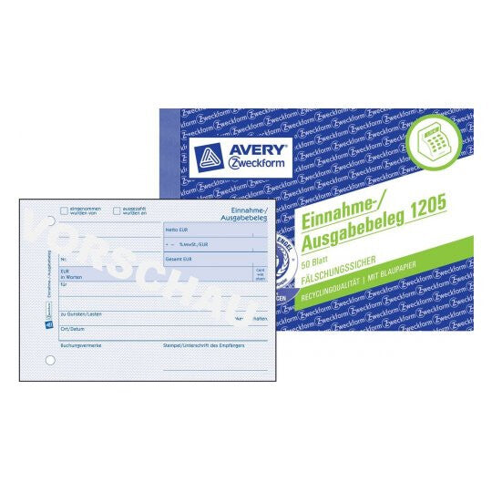 Avery 1205 administrationsbog Blå, Hvid