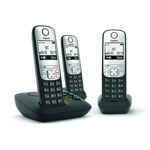 Gigaset A690A Analog/DECT-telefon Nummervisning Sort