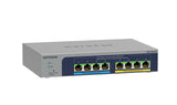 NETGEAR MS108EUP Administreret L2/L3 2.5G Ethernet (100/1000/2500) Strøm over Ethernet (PoE) Grå