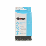 Velcro VEL-EC60388 kabelsamler Krog og løkke kabelbinder Sort 6 stk