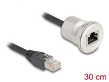 DeLOCK 88187 netværkskabel Sort, Sølv 0,3 m Cat5e S/UTP (STP)