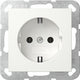 GIRA 446627 stikkontakt Schuko Hvid