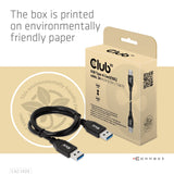 CLUB3D CAC-1409 USB-kabel USB 3.2 Gen 2 (3.1 Gen 2) 0,5 m USB A 10 Gbit/sek. 15 W Sort