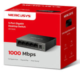 Mercusys MS105GS netværksswitch Ikke administreret Gigabit Ethernet (10/100/1000) Sort