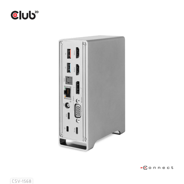 CLUB3D CSV-1568 dockingstation Docking USB 3.2 Gen 2 (3.1 Gen 2) Type-C Metallic