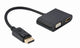 Gembird A-DPM-HDMIFVGAF-01 DisplayPort kabel 0,1 m Sort