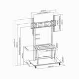 Gembird TVS-100F-01 skærmbeslag til skiltning 2,54 m (100") Sort