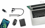 i-tec CAHUBMETALMINI4 interface hub USB 3.2 Gen 1 (3.1 Gen 1) Type-A + Type-C 5000 Mbit/s Sølv