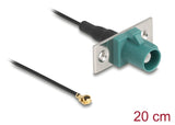 DeLOCK 90732 koaxial kabel 1.13 0,2 m FAKRA E I-PEX MHF1 Sort, Turkis