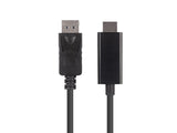 Lanberg CA-DPHD-11CC-0010-BK kabel kønsskifter DisplayPort HDMI Sort