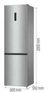 Gorenje G600 NRK620CA2XL4 Fritstående 331 L Grå, Rustfrit stål, Mørkegrå